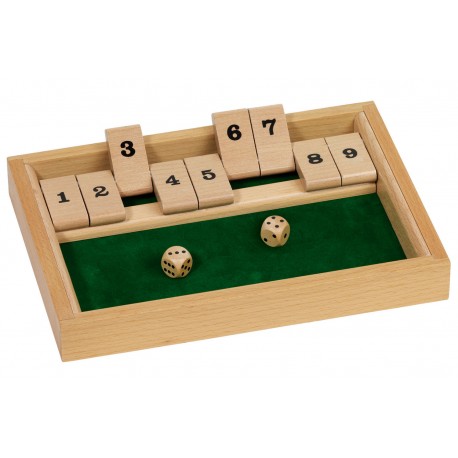 Shut the box - Goki - Jeux en bois - Jeux de dés - Pour les 8 ans - Adultes - Pour les 5-8 ans - Jeux de société