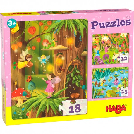 018 Pays des fées scintillant - HABA - Premiers puzzles - Puzzles