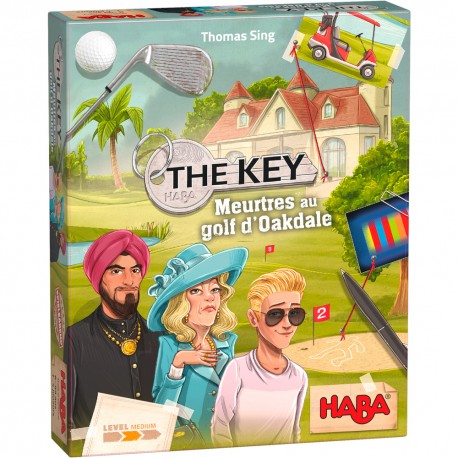 The Key – Meurtres au golf d'Oakdale - HABA - Jeux d'enquête et de déduction - Jeux logiques - Pour les 8 ans - Adultes - Jeux de société