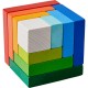 Jeu d’assemblage en 3D Cube multicolore - HABA - Empiler Assembler - Jouets en bois 