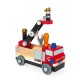 Camion de pompiers - Janod - Voitures et Jouets roulants - Empiler Assembler - Jouets en bois 
