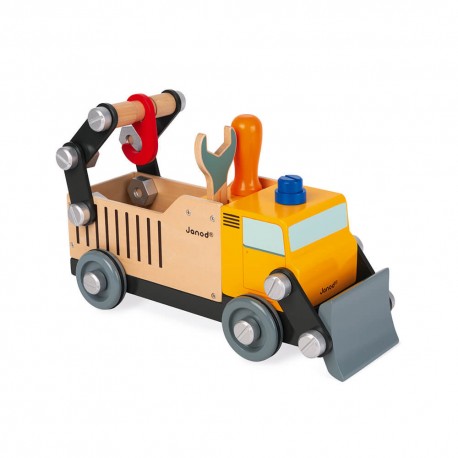 Camion de chantier - Janod - Voitures et Jouets roulants - Jouets en bois 
