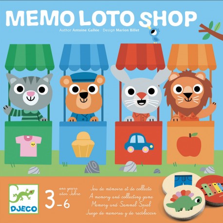 Mémo loto shop - Djeco - Pour les 2-5 ans - Jeux de société