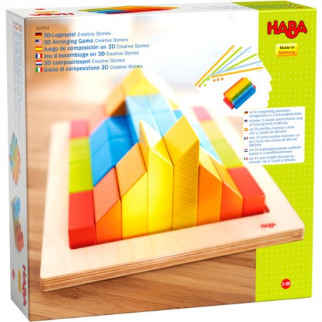 Creatives Stones - HABA - Formes et couleurs - Empiler Assembler - Jouets en bois 