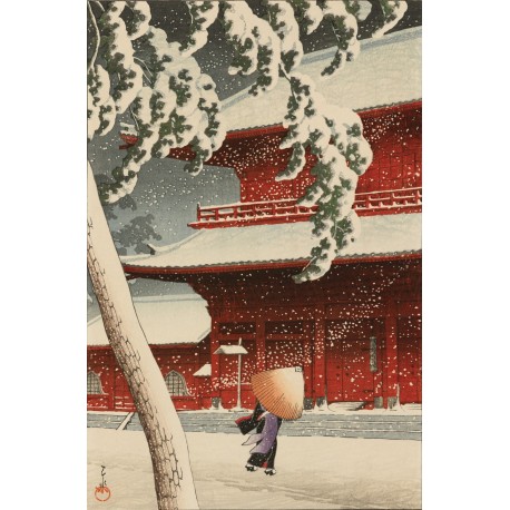 0350 - The Zojoji Temple - Hasui - Puzzles Michèle Wilson - Puzzles d'Art Wilson - Puzzles