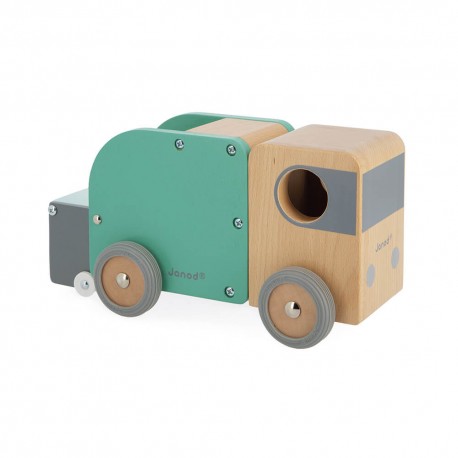 Camion poubelle - Janod - Voitures et Jouets roulants - Jouets en bois 