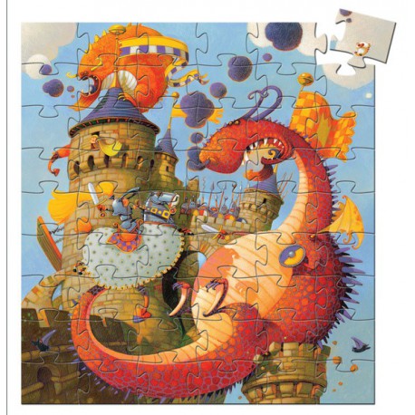 054 Vaillant et les Dragons - Djeco - De 24 à 100 pièces - Puzzles
